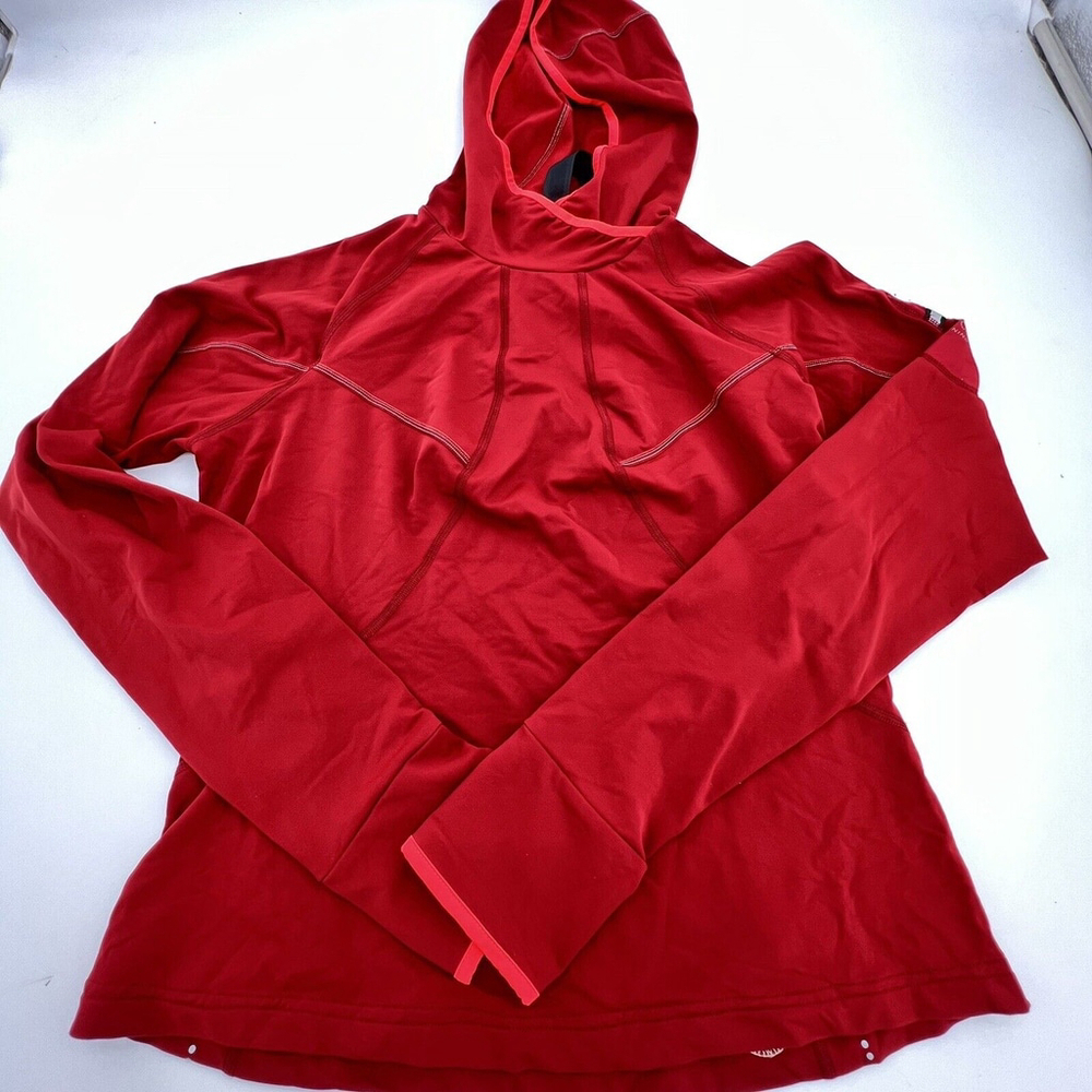 Women's Gore Running Wear Reflective Hoodie Size EU 40 USA L Red